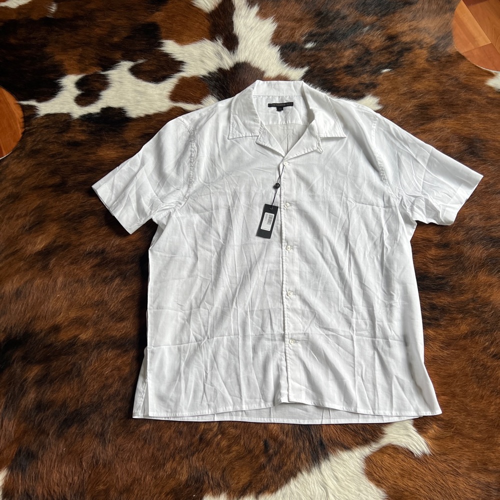 John Varvatos XXL Men’s White cotton button down